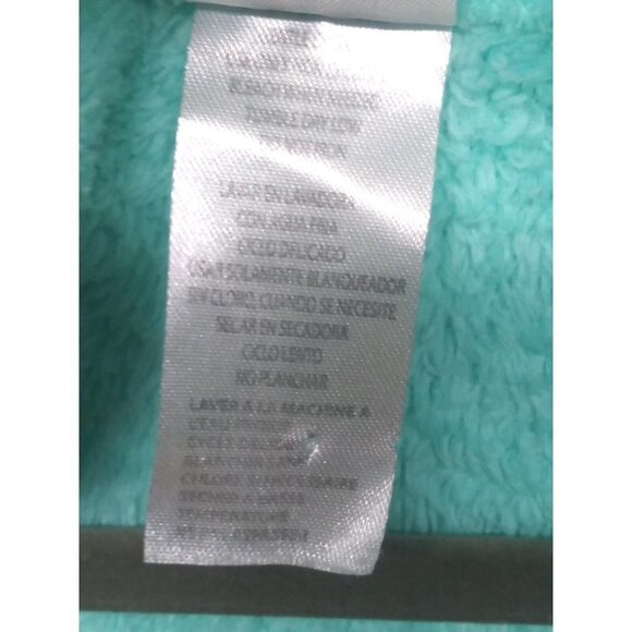 Hotel Spa Collection Bathrobe AQUA color One Size VERY SOFT fluffy belted - Picture 10 of 12